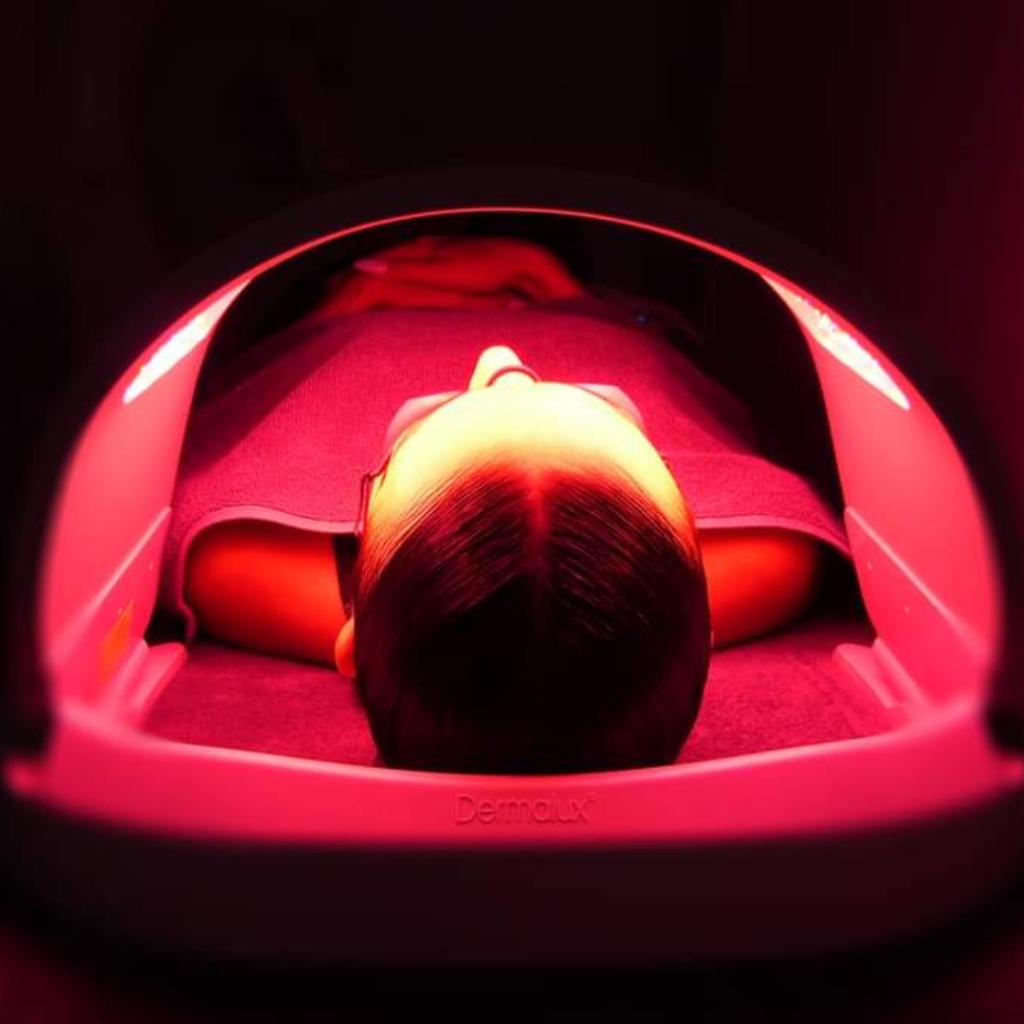 Serene Light Treatment by Nicola McLaughlin featuring LED therapy for calming inflammation, boosting glow, and enhancing skin healing.